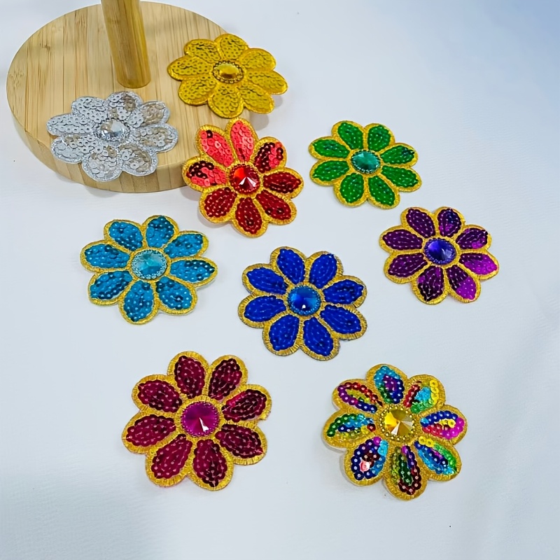 10 Peças de Apliques Florais c - Applique Patch Flower avaliação e preço