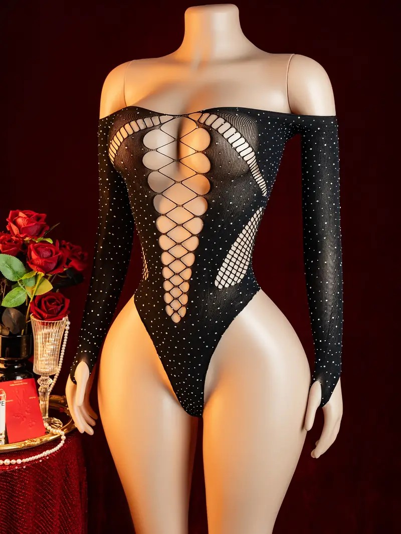 Lingerie Erótica Babydoll Cats - Crystal Mesh Fabric avaliação e preço