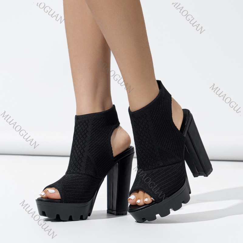 Novas Sandálias Femininas de V - Embellish Knit avaliação e preço