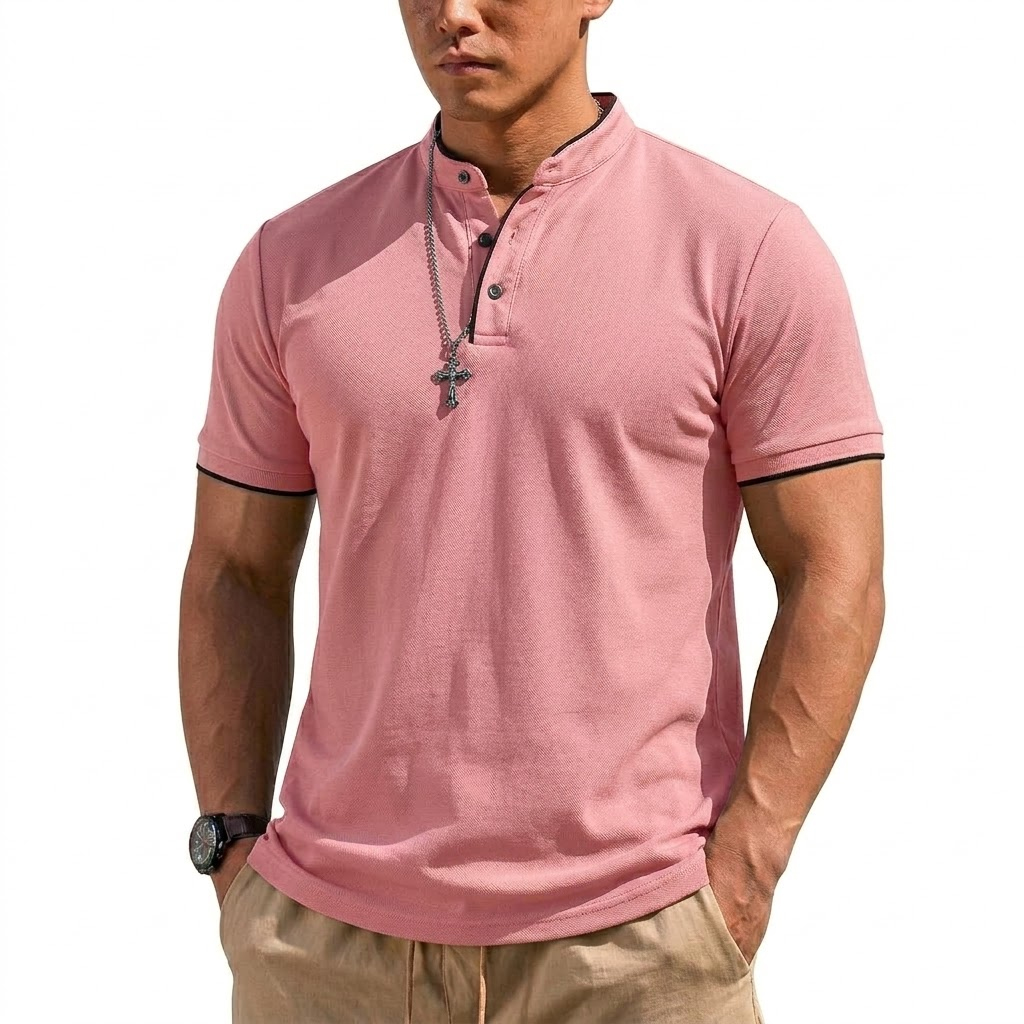 Camisa Henley de Manga Curta p - Embellish Knit avaliação e preço